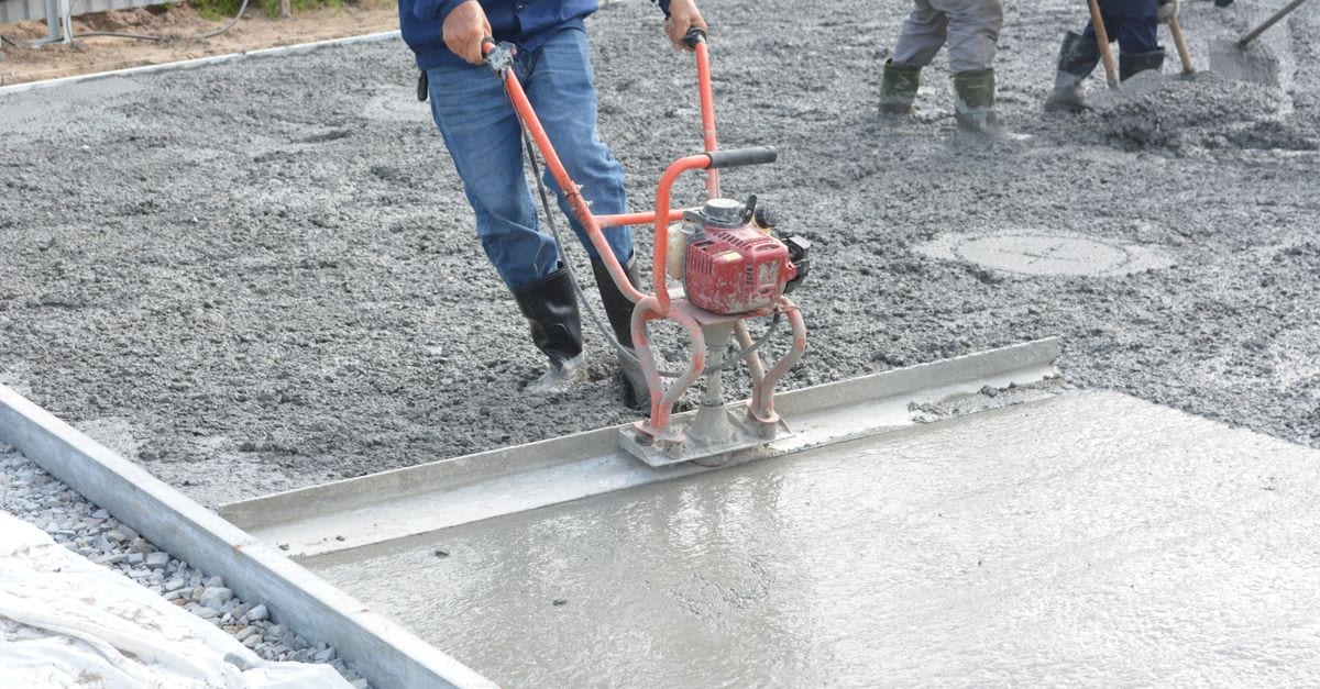 Slabs for new homes and extensions, poured level and to building standards