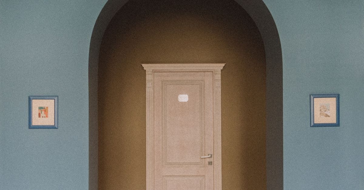 Freshly painted door frame and skirting board in a home interior