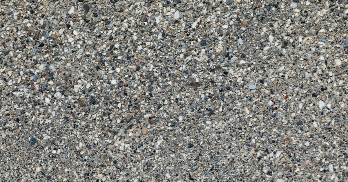 A slip resistant finish on a driveway.